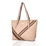 Abhy stripe detail tote - BEIGE image