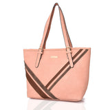 Abhy stripe detail tote - PINK image