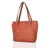Addie chop out tote - DARK TAN image