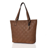 Agnese criss cross pattern tote - DK KHAKI image