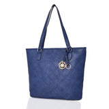Agnese criss cross pattern tote - BLUE image
