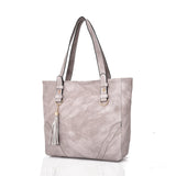 Bronx tassel shopper bag - LT GREY image