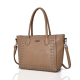 Rebekka studded shopper bag - LT KHAKI image