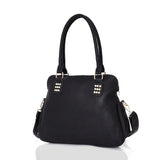 Rhetta studded strap detail tote bag - BLACK image