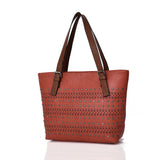 Jodee laser cut shopper bag - ORANGE image