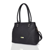 Blair croc shopper - BLACK image