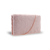 Frankie Faux Fur Box Clutch - Dusty Pink image