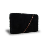 Frankie Faux Fur Box Clutch - Black image