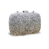 Trixie Textured Glitter Box Clutch - Gold/Silver image