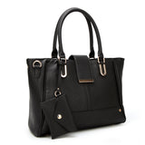 Semeria Colour Block Tote Bag - Black image