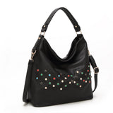 Shaylee Tassel And Bead Slouch Tote Bag - Black image