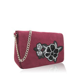 Emely Embroidery Cross Body Bag - Burgundy image