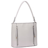 Lianne Zip Front Shopper - Light Grey image
