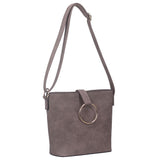 Libby Eyelet Ring Tote Bag - Grey image