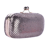 Afia chainmail clip top clutch bag - Silver image