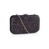 Chunky Glitter Two Toned Box Bag - Black image