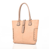 Maeve Thick Stitched Side Shopper Bag - Beige image