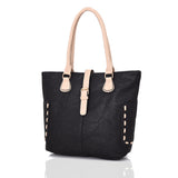 Maeve Thick Stitched Side Shopper Bag - Black image