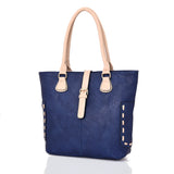 Maeve Thick Stitched Side Shopper Bag - Cobalt Blue image
