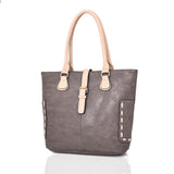 Maeve Thick Stitched Side Shopper Bag - Grey image