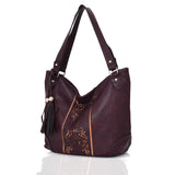 Miai Double Tassel Shopper Bag - Purple image