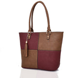 Carlie Tassel Twin Colour Tote Bag - Burgundy image