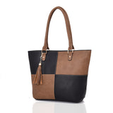 Carlie Tassel Twin Colour Tote Bag - Black image