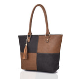 Carlie Tassel Twin Colour Tote Bag - Dark Grey image