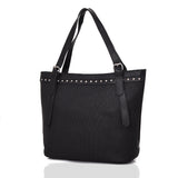 Cordelia Stud Trim Textured Shopper Bag - Black image