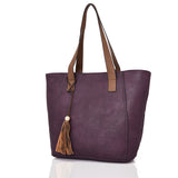 Poppie Tassel Shopper Bag - Purple image