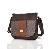Carrie-Ann Ostrich Pocket Cross Body Bag - Brown image