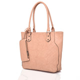 Brielle Textured Shopper With Purse - Beige image