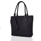 Brielle Textured Shopper With Purse - Black image