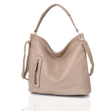 Nattie Side Zip Slouch Bag - Beige image