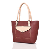 Allegro Front Pocket Shopper Bag - Burgundy image