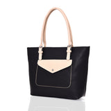 Allegro Front Pocket Shopper Bag - Black image
