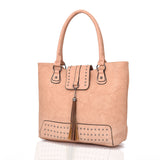 Irina Stud And Tassel Shopper - Beige image