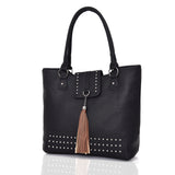 Irina Stud And Tassel Shopper - Black image