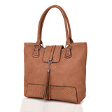 Irina Stud And Tassel Shopper - Yellow Brown image