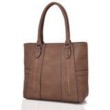 Lollie Stitch Panel Shopper Bag - Khaki image