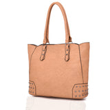 Britta Stud Tote Bag - Light Tan image