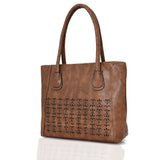 Antonella Laser Chop Tote - Khaki image