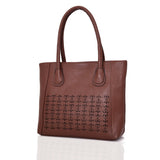 Antonella Laser Chop Tote - Red Brown image