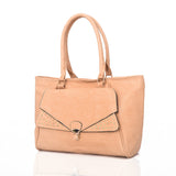 Janica Clip Front Stud Tote - Beige image