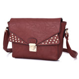 Valencea Stud Front Cross Body Bag - Red image
