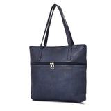 Philomeana Zip Shopper Bag - Dark Blue image