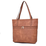 Philomeana Zip Shopper Bag - Red Brown image