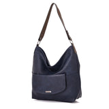 Terri Front Pocket Slouch Bag - Dark Blue image