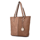 Pauline Twin Colour Shopper Bag - Light Khaki image