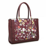 Samira Floral Tote Bag - Burgundy image